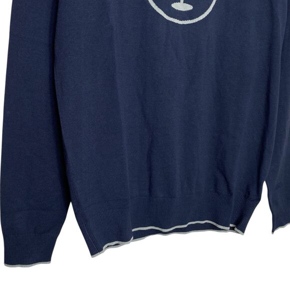 AG Adriano Goldschmied Sweater Mens M Blue Golf Preppy Pullover Lightweight NEW - Picture 7 of 9